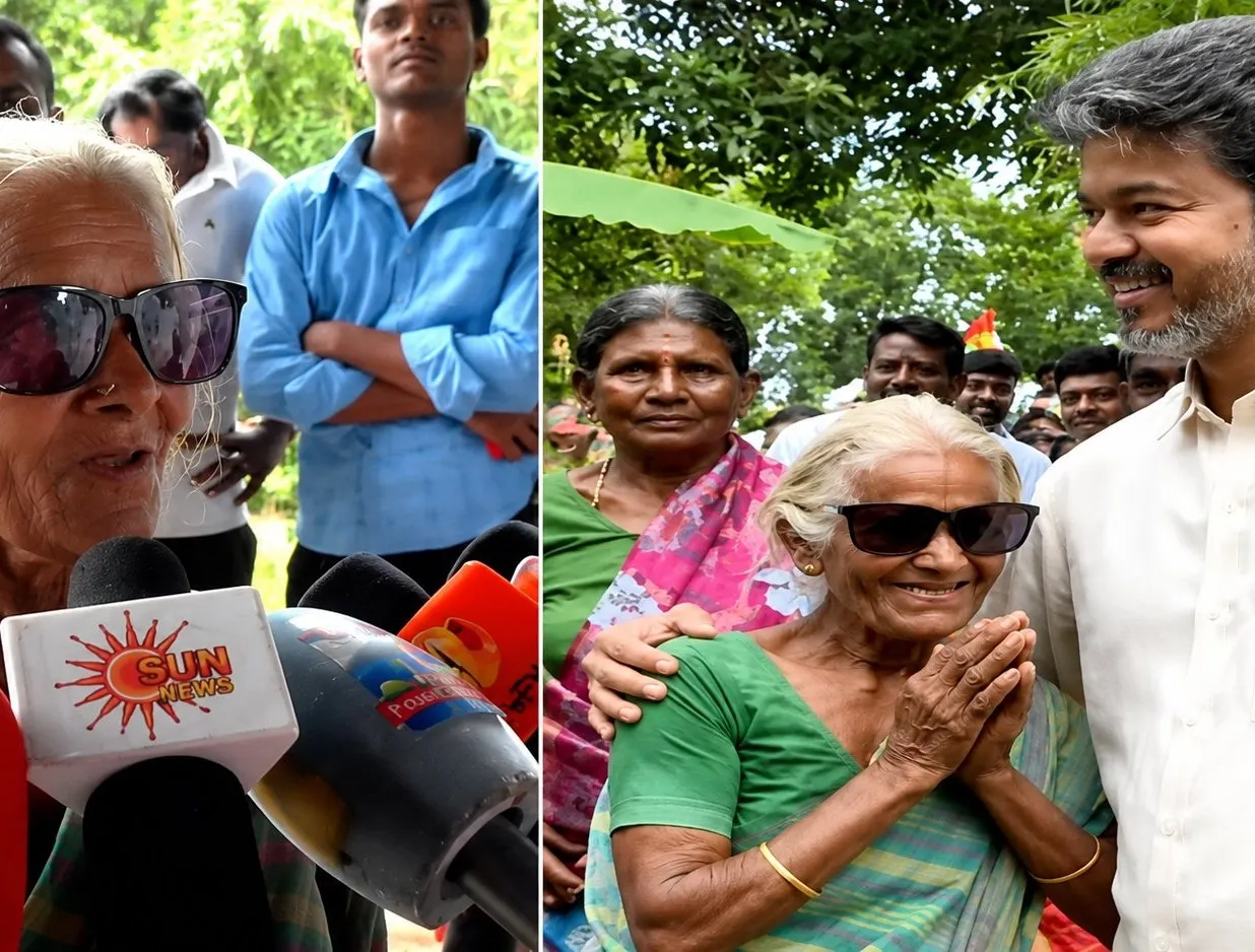 Elderly Woman Welcomes Vijay Warmly